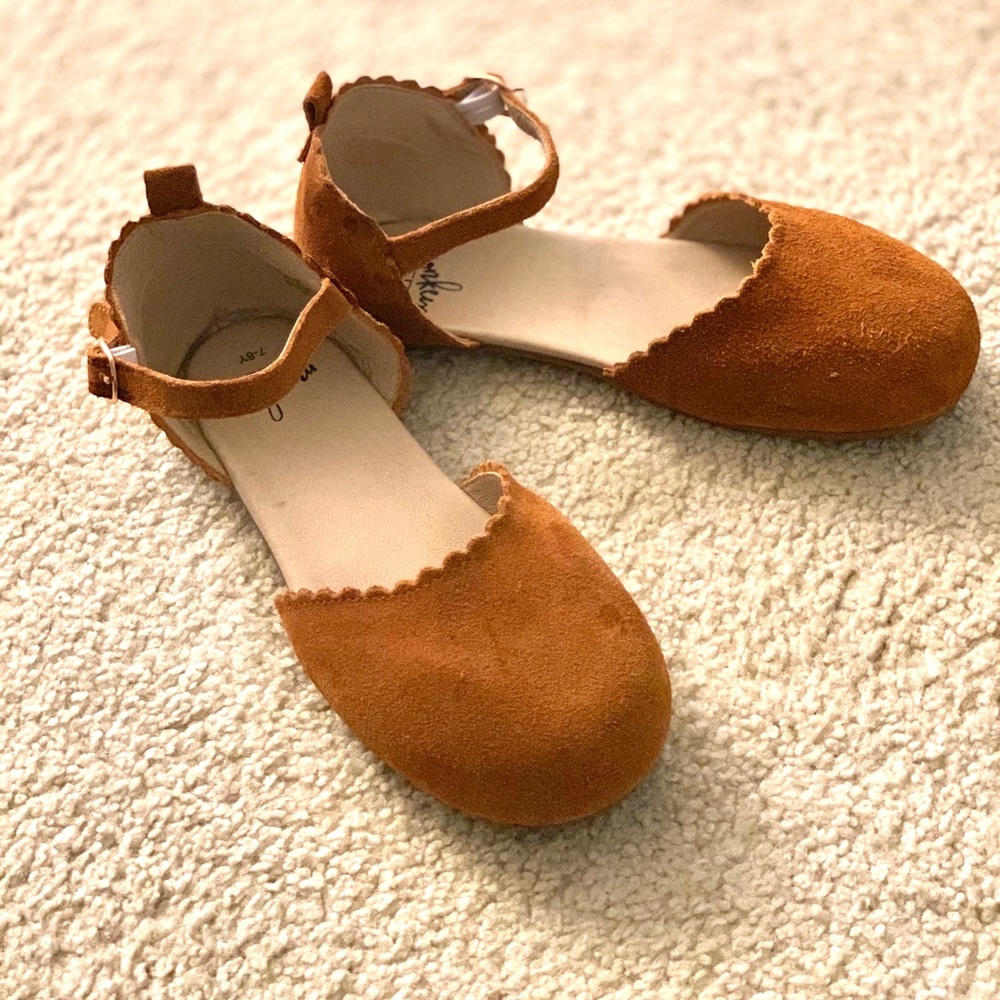 Monkey Feet weathered brown ballet flats